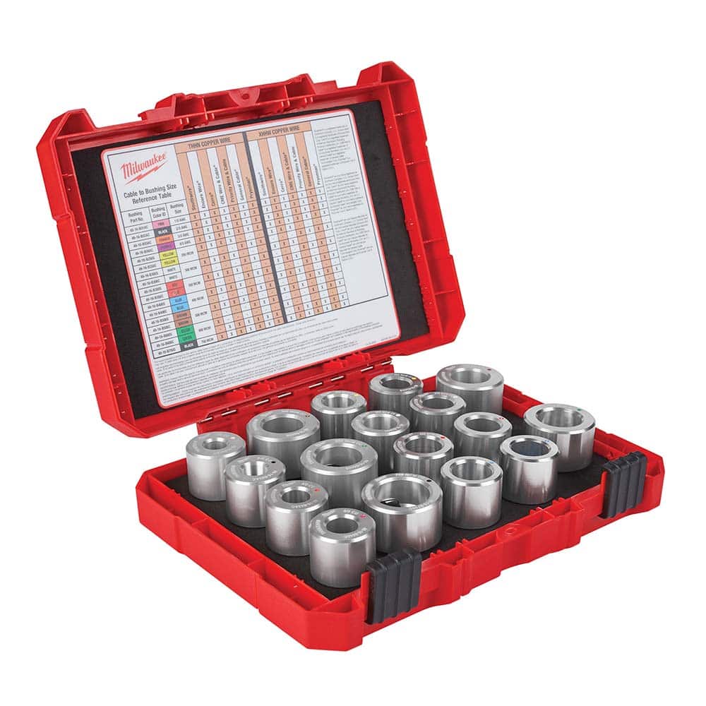 Bushing Kit: 17 Pc, Case, Use on M12 & M18 Cable Stripper