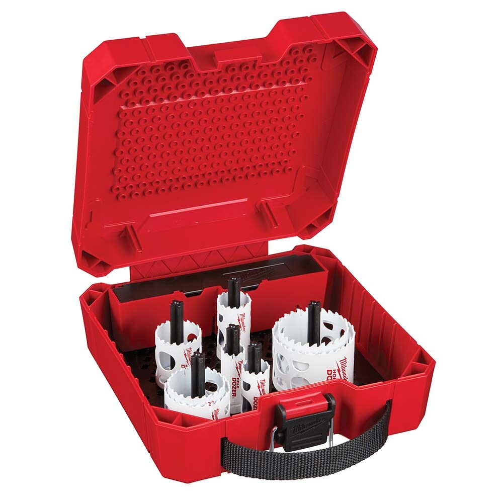Utility Hole Saw Kit: 12 Pc, 3/4 to 2-5/8" Dia