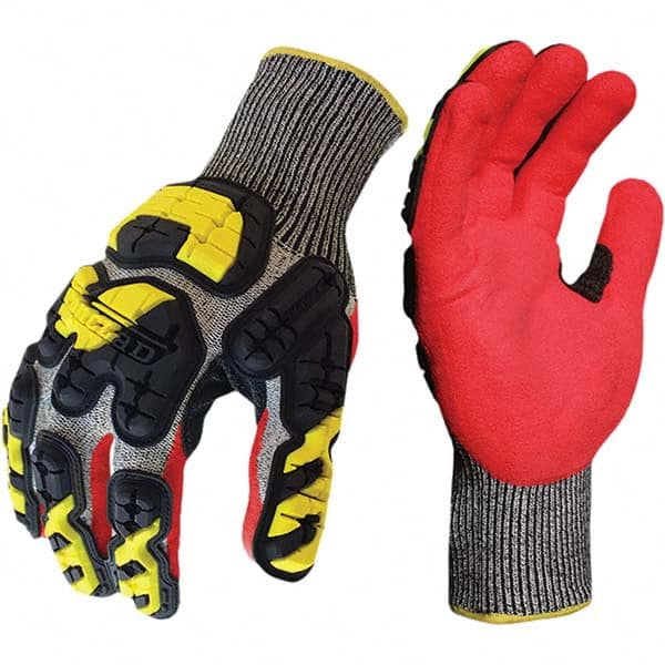 Ironclad INDI-KC5-02-S Cut, Puncture & Abrasive-Resistant Gloves: Size S, ANSI Cut A3, ANSI Puncture 4, Nitrile, HPPE, Nylon & Glass 