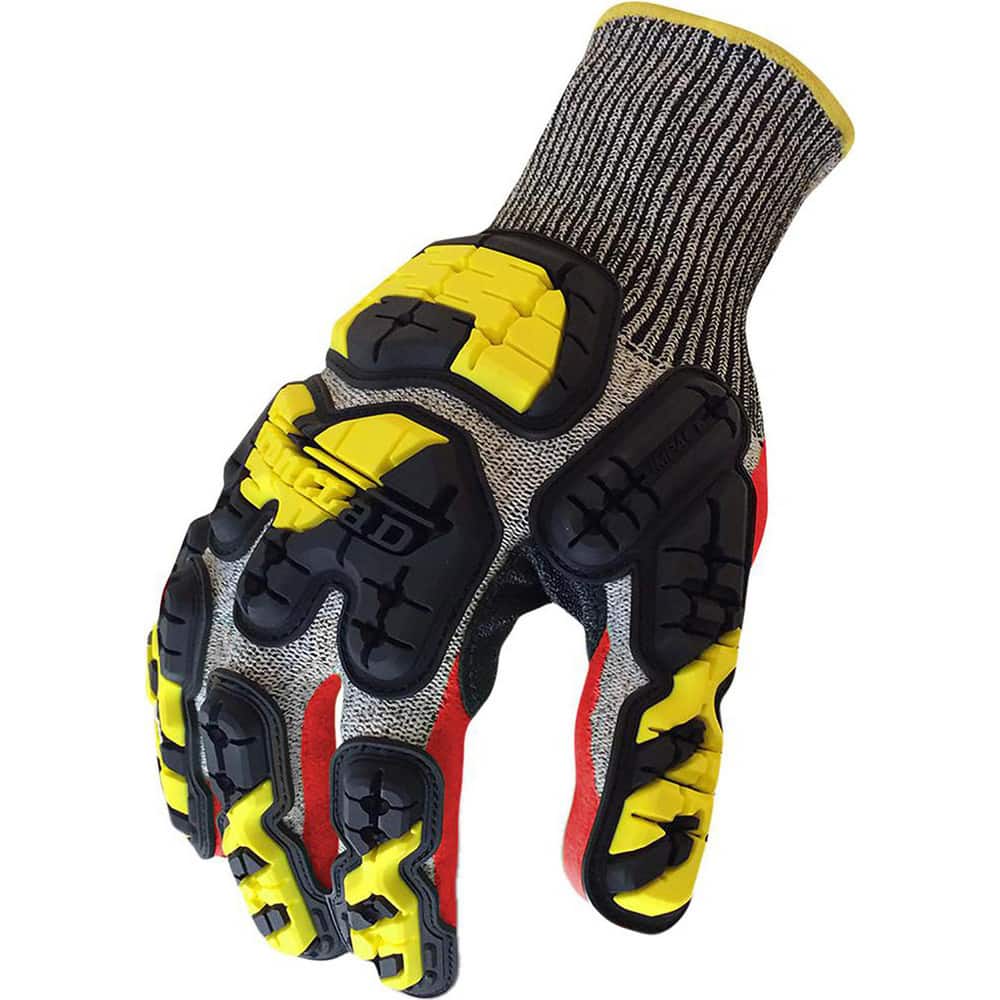 Cut-Resistant & Abrasion Resistant Gloves: Size Large, ANSI Cut A3, ANSI Puncture 4, Nitrile, Series INDI-KC5