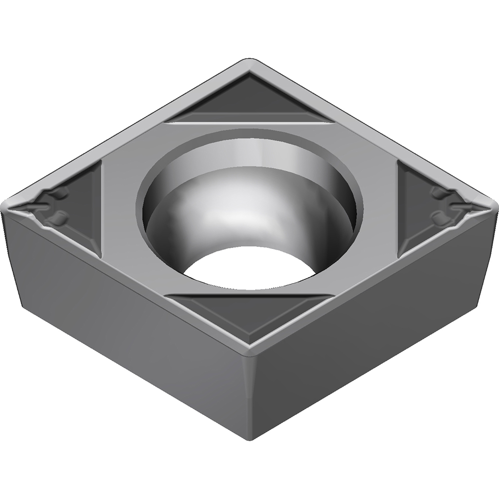 Sumitomo Turning Insert: CCMT21.51ELB AC6030M, Carbide - AC6030M, 0.2520" Long, 0.2500" Inscribed Circle, 0.0157" Corner Radius, 80.00 deg C