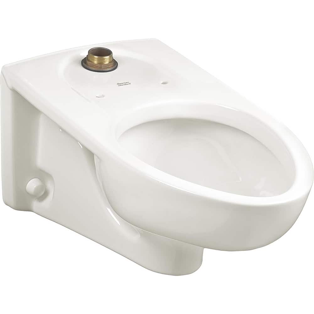 American Standard 2257101.02 Toilets; Type: Top Spud Elongated Toilet Bowl ; Bowl Shape: Elongated ; Mounting Style: Wall ; Gallons Per Flush: 0 ; Overall Height: 15 ; Overall Width: 14 