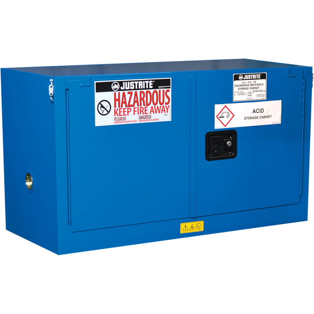 Justrite® Space Saver SelfClosing, 1 Shelf, Blue MSC