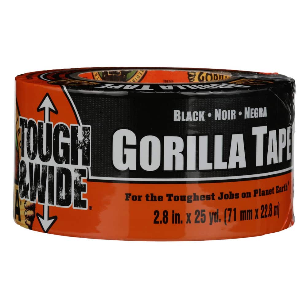 Duct & Foil Tape; Tape Type: Duct Tape; Utility Cloth Duct ; Thickness (mil): 16.75mil ; Color: Black ; Series: Gorilla Tape ; Series Part Number: 106425 ; Adhesive Material: Rubber; Natural Rubber; Synthetic Rubber