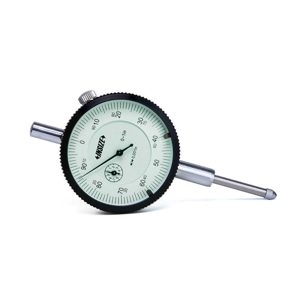 Insize USA LLC 2307-1RF Dial Drop Indicator: 0 to 1" Range, 0-100 Dial Reading, 0.001" Graduation, 2-23/64" Dial Dia 