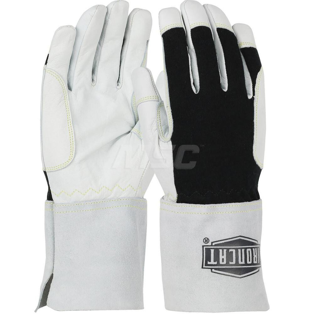 Welding Gloves: Size Medium, Uncoated, Goatskin Leather, TIG Welding Application