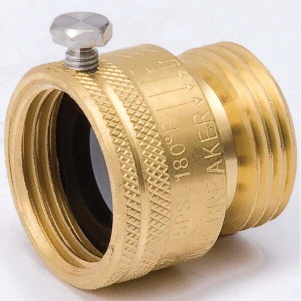 Vacuum-Breaker Valves; Type: Hose Connection Vacuum Breaker ; Material: Brass ; Pipe Size: 0.75 (Inch); End Connections: MNPT x MGHT ; Finish/Coating: Brass ; Maximum Working Pressure (psi): 125