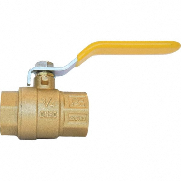 2-Way Manual Ball Valve: 3/4" Pipe, Full Port