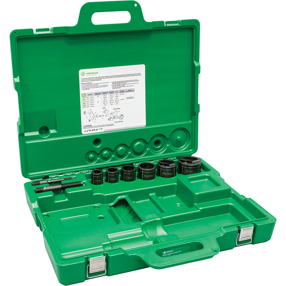 Greenlee Punch & Driver Kits; Tool Type Knockout Set; Punch Shape