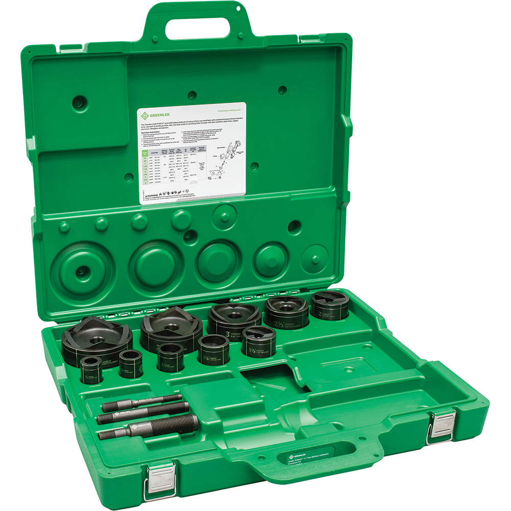 Greenlee Punch & Driver Kits; Tool Type Knockout Set; Punch Shape