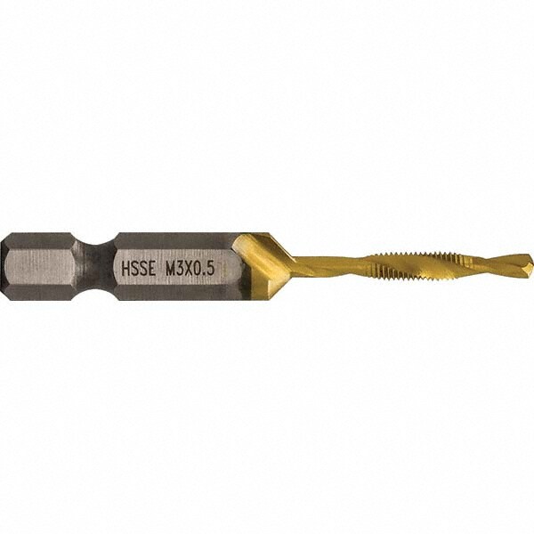 Combination Drill & Tap Sets; Minimum Thread Size (mm): M3x0.50 mm ; Minimum Thread Size (Inch): M3x0.50 mm ; Minimum Thread Size: M3x0.50 mm ; Maximum Thread Size (mm): #4-40 in; M3x0.50 mm ; Maximum Thread Size (Inch): #4-40