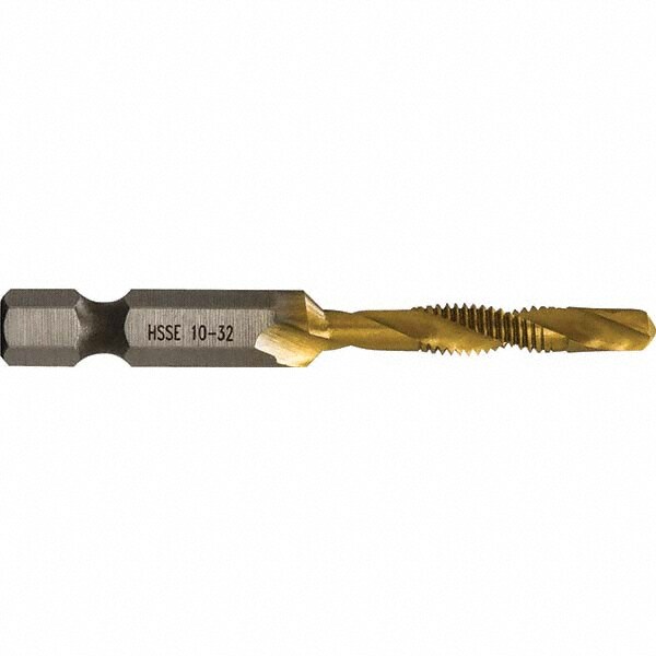 Combination Drill & Tap Sets; Minimum Thread Size (mm): #10-32 in ; Minimum Thread Size (Inch): #10-32 in; #10-32 ; Minimum Thread Size: #10-32 in ; Maximum Thread Size (mm): #10-32 in; M5x0.80 mm ; Maximum Thread Size (Inch): #10-32