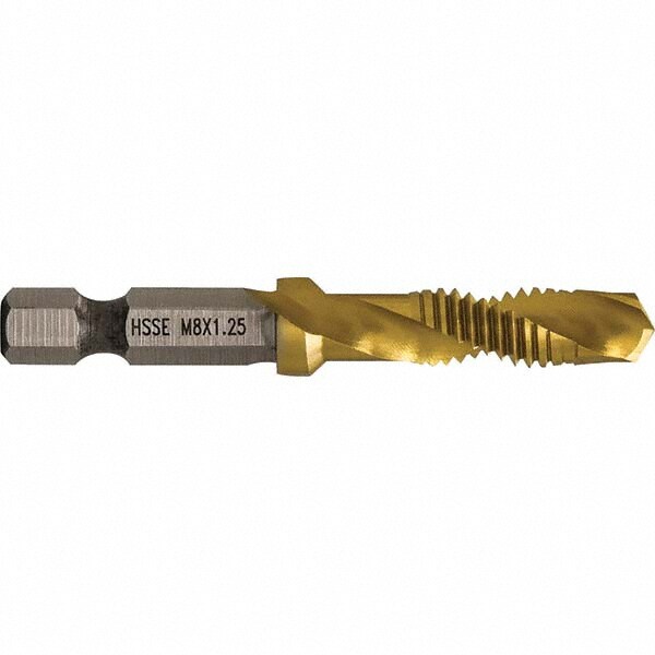 Combination Drill & Tap Sets; Minimum Thread Size (mm): M8x1.25 mm ; Minimum Thread Size (Inch): M8x1.25 mm ; Minimum Thread Size: M8x1.25 mm ; Maximum Thread Size (mm): 5/16-18 in; M8x1.25 mm ; Maximum Thread Size (Inch): 5/16-18