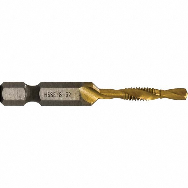 Combination Drill & Tap Sets; Minimum Thread Size (mm): #8-32 in ; Minimum Thread Size (Inch): #8-32 in; #8-32 ; Minimum Thread Size: #8-32 in ; Maximum Thread Size (mm): #8-32 in; M4x0.70 mm ; Maximum Thread Size (Inch): #8-32
