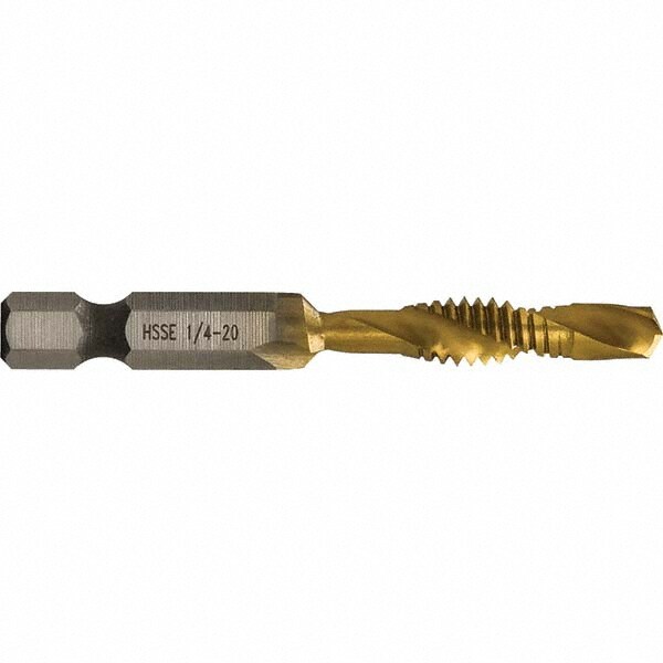 Combination Drill & Tap Sets; Minimum Thread Size (mm): 1/4-20 in ; Minimum Thread Size (Inch): 1/4-20 in; 1/4-20 ; Minimum Thread Size: 1/4-20 in ; Maximum Thread Size (mm): 1/4-20 in; M6x1.00 mm ; Maximum Thread Size (Inch): 1/4-20