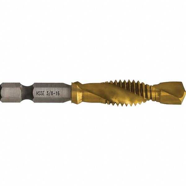 Combination Drill & Tap Sets; Minimum Thread Size (mm): 3/8-16 in ; Minimum Thread Size (Inch): 3/8-16 in; 3/8-16 ; Minimum Thread Size: 3/8-16 in ; Maximum Thread Size (mm): 3/8-16 in; M10x1.50 mm ; Maximum Thread Size (Inch): 3/8-16