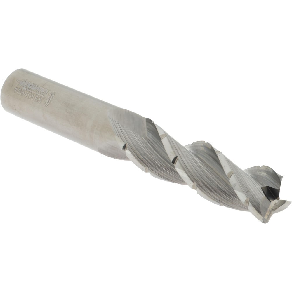 Accupro 6504164 Corner Radius End Mill: 2-1/2" LOC, 0.06" Radius, 3 Flutes, Solid Carbide 