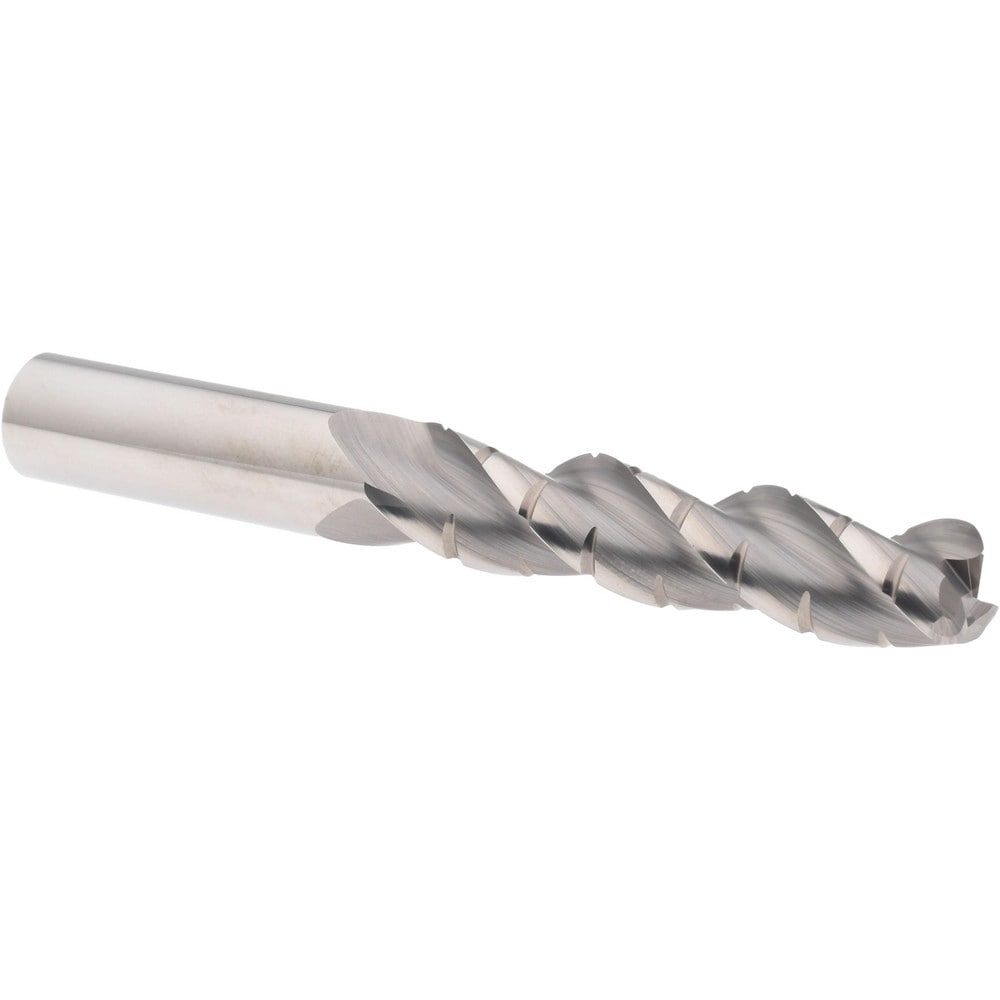 Accupro 6504173 Corner Radius End Mill: 2-1/4" LOC, 0.09" Radius, 3 Flutes, Solid Carbide 