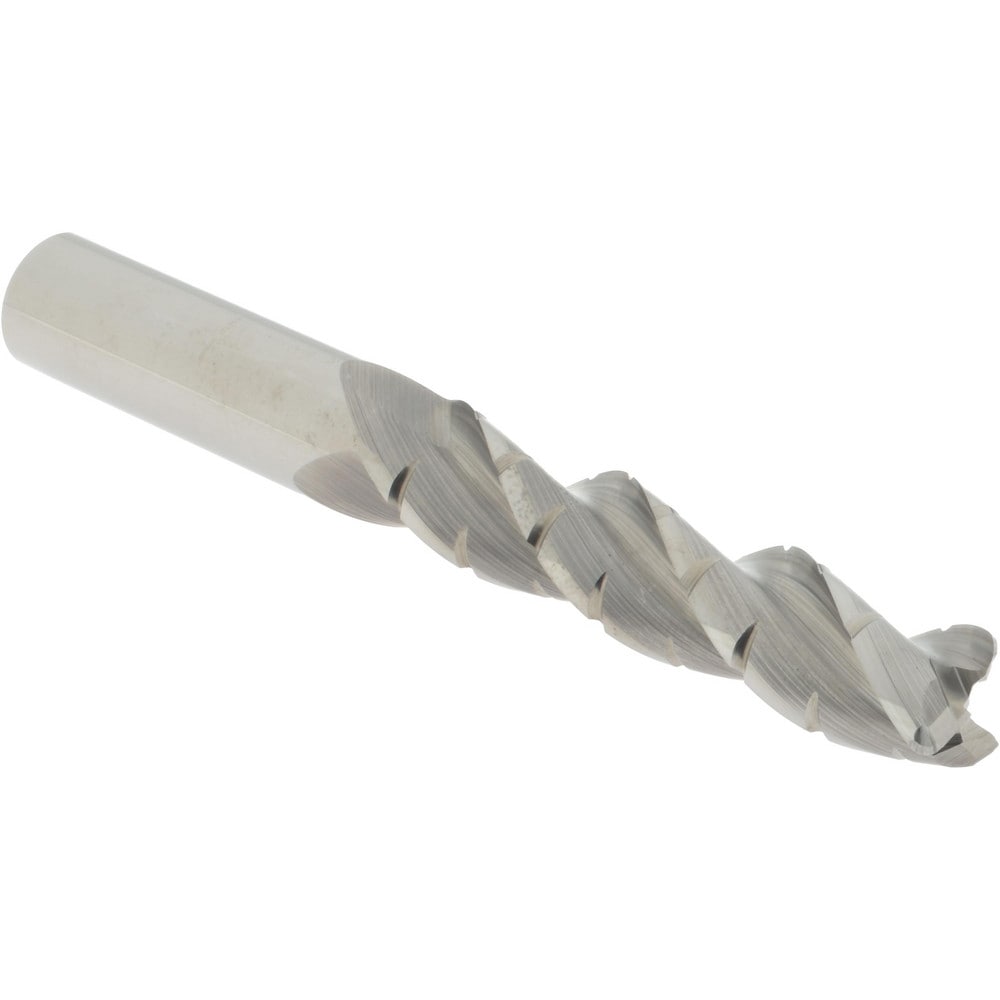 Accupro 6504177 Corner Radius End Mill: 2-1/4" LOC, 0.06" Radius, 3 Flutes, Solid Carbide 