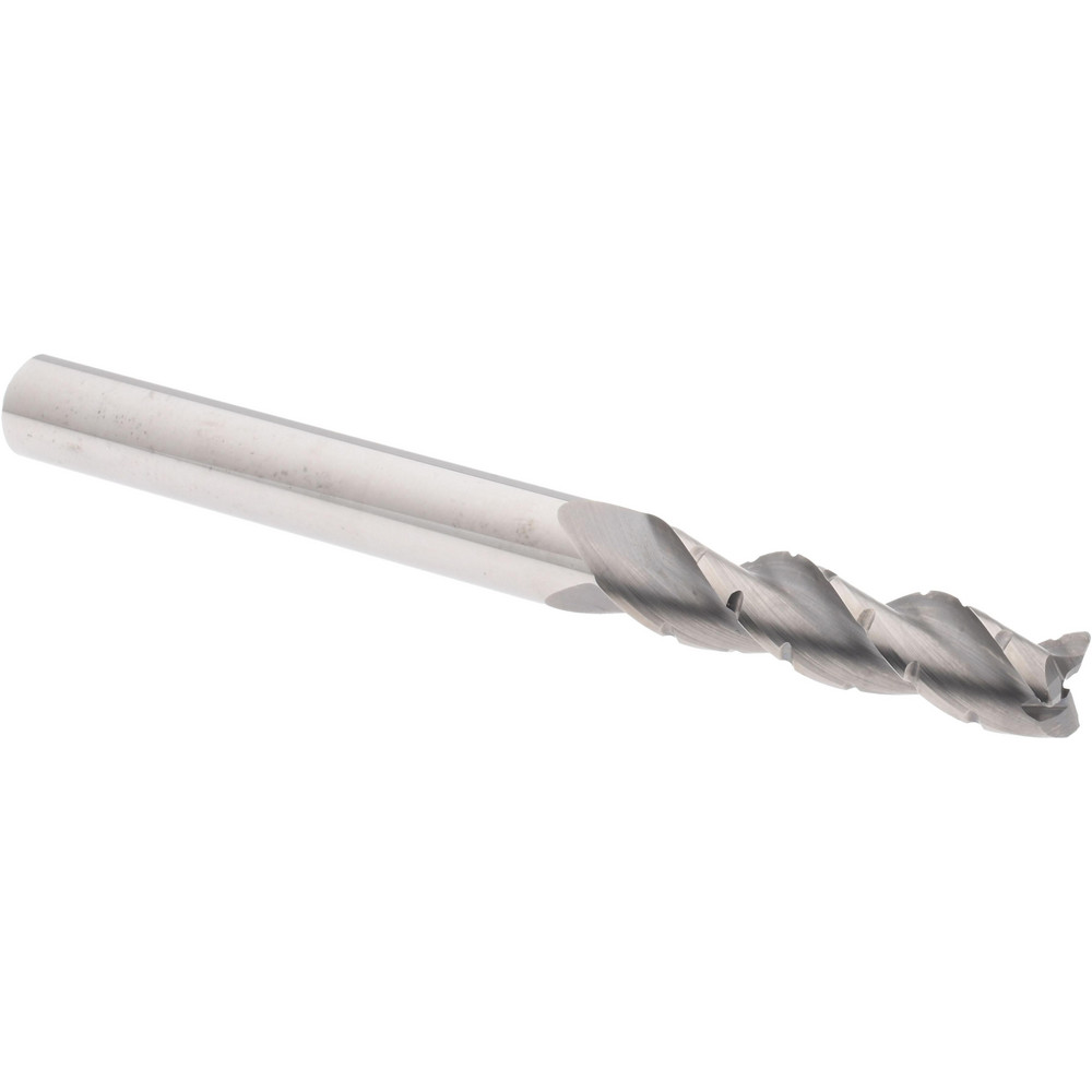 125991 Roughing End Mill: 3 Flutes, 0.03" Corner Radius, Chipbreaker, Solid Carbide  