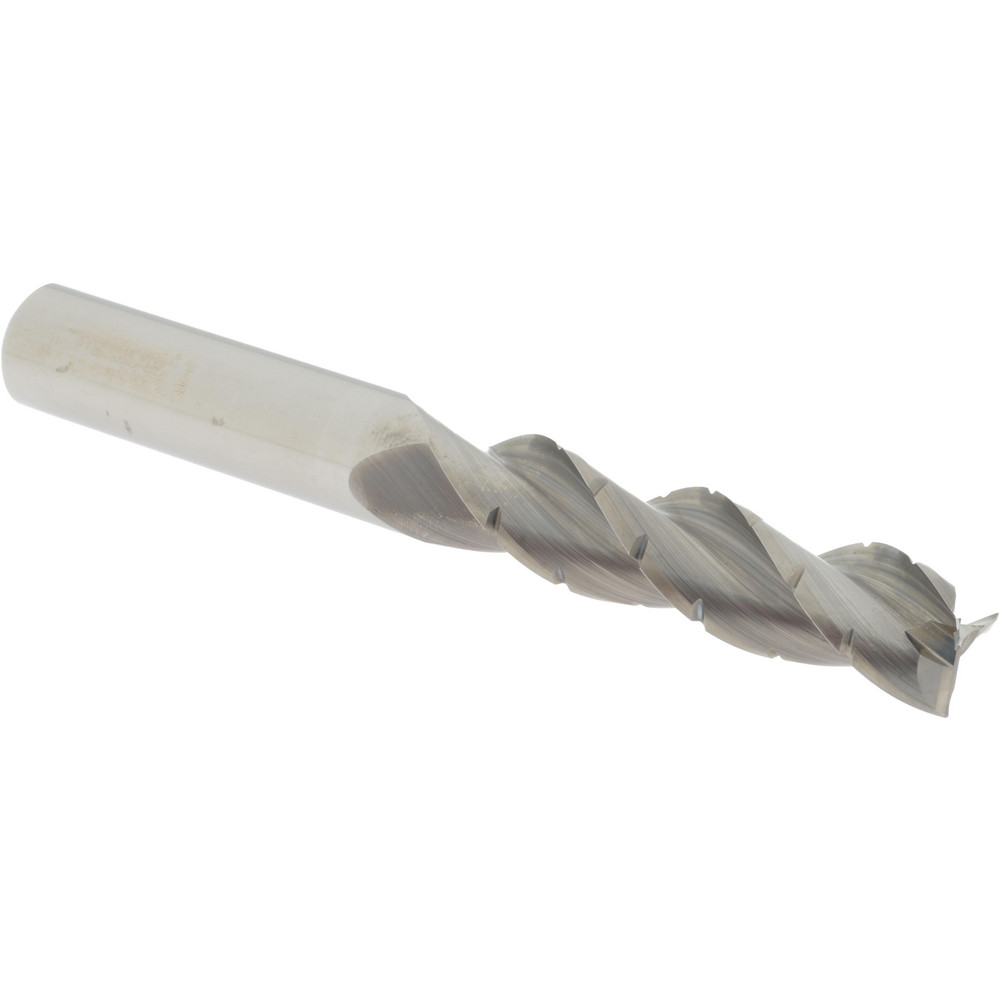 125996 Roughing End Mill: 3 Flutes, 0.015" Corner Radius, Chipbreaker, Solid Carbide  