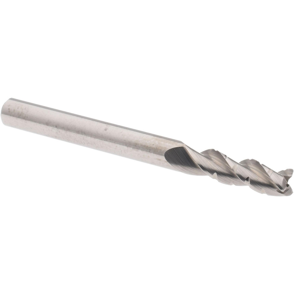 125984 Roughing End Mill: 3 Flutes, 0.015" Corner Radius, Chipbreaker, Solid Carbide  
