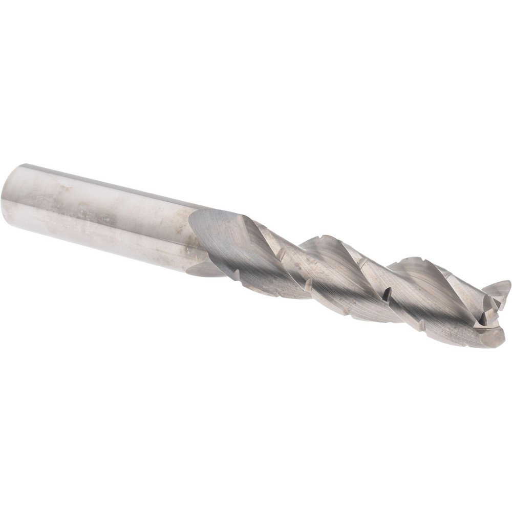 125998 Roughing End Mill: 3 Flutes, 0.06" Corner Radius, Chipbreaker, Solid Carbide  