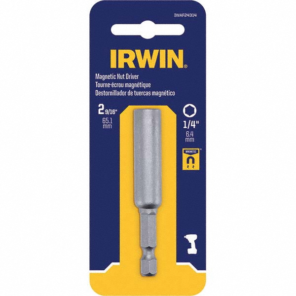 Irwin Power Screwdriver Bit Nut Driver Bit, 1/4" Hex MSC
