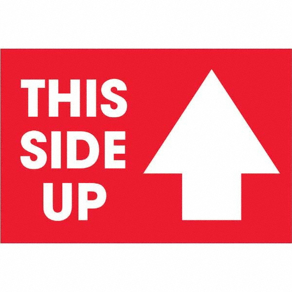 Tape Logic Shipping & DOT Label: Rectangle, 2" x 3" - Paper, Semi-Gloss, "THIS SIDE UP" | Part #DL1307