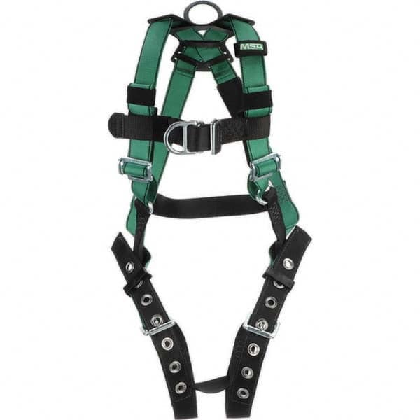 Fall Protection Harnesses: 400 Lb, Vest Style, Size Standard, Polyester, Back