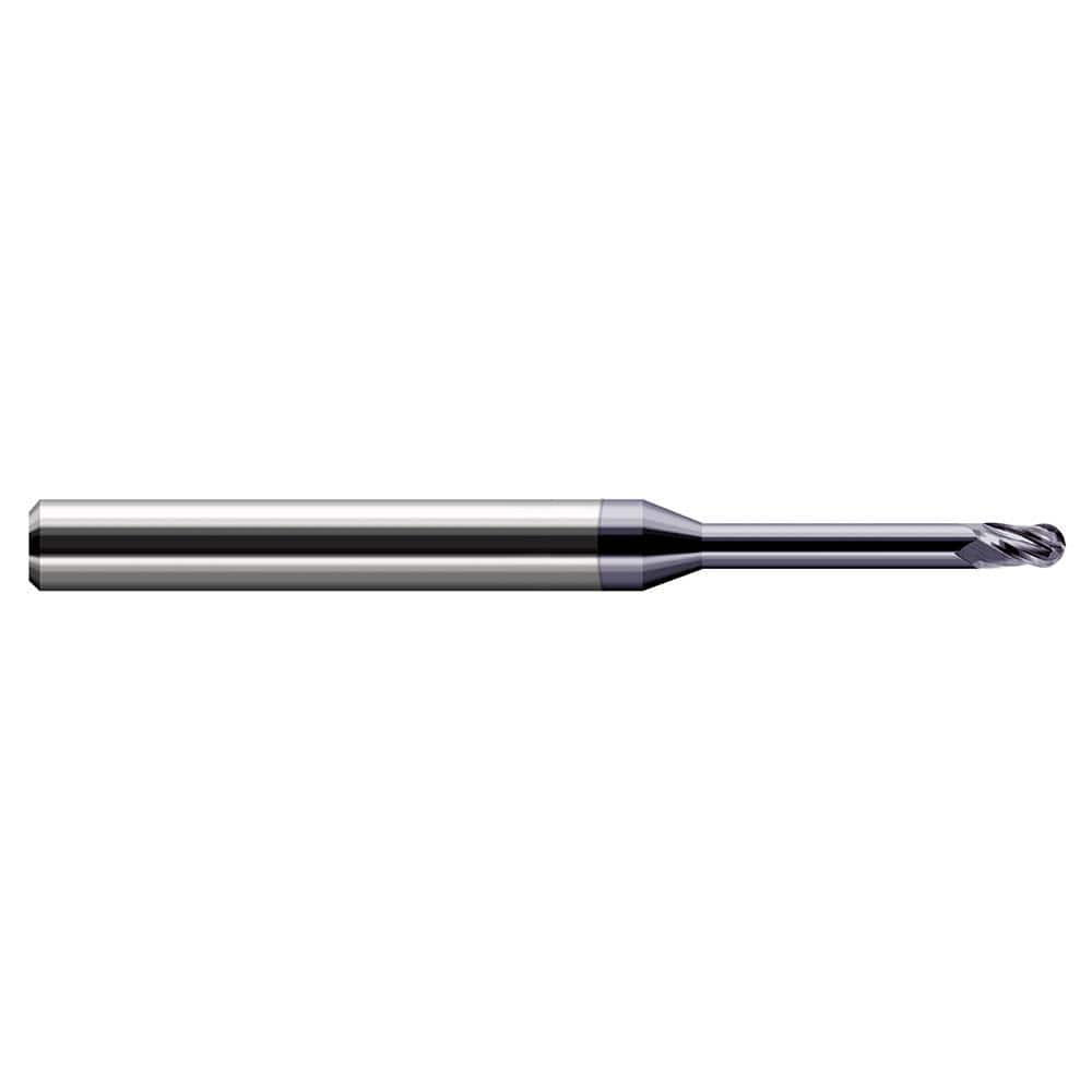 Harvey Tool 34324-C3 Ball End Mill: 0.375" Dia, 0.57" LOC, 3 Flute, Solid Carbide 