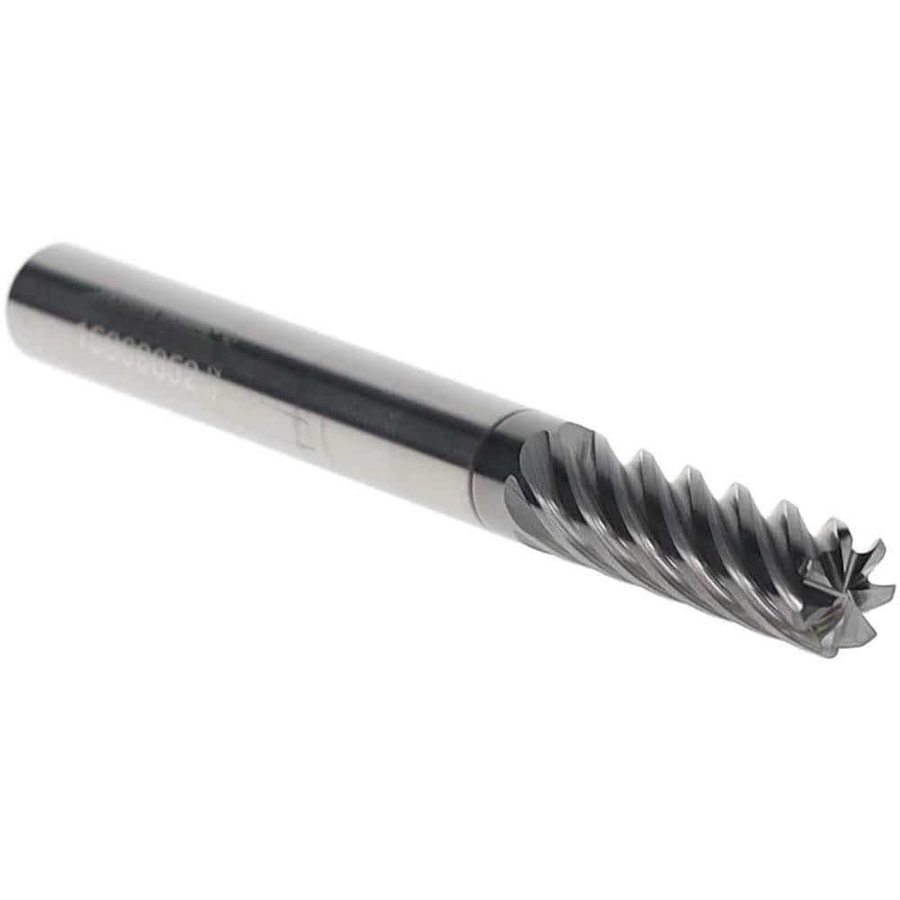 Corner Radius End Mill: 1/4" Dia, 3/4" LOC, 38 deg Helix, Corner Radius End,   Series HS