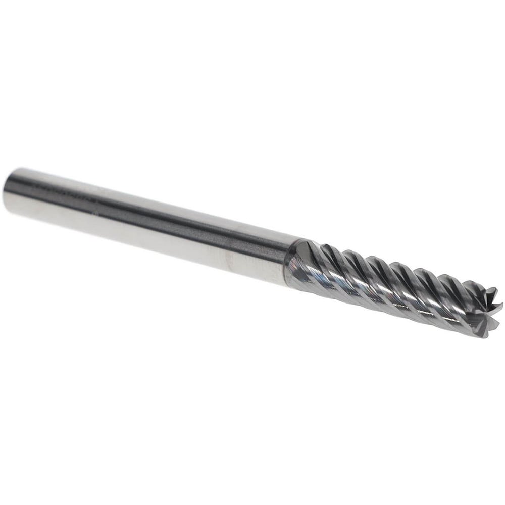 Corner Radius End Mill: 1/4" Dia, 1" LOC, 38 deg Helix, Corner Radius End,   Series HS
