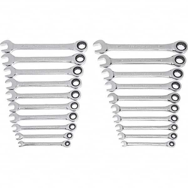 GEARWRENCH Wrench Set: 20 Pc, Inch  Metric 26092213 MSC Industrial  Supply