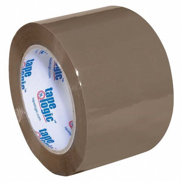 Packing Tape: 3" Wide, Tan, Acrylic Adhesive