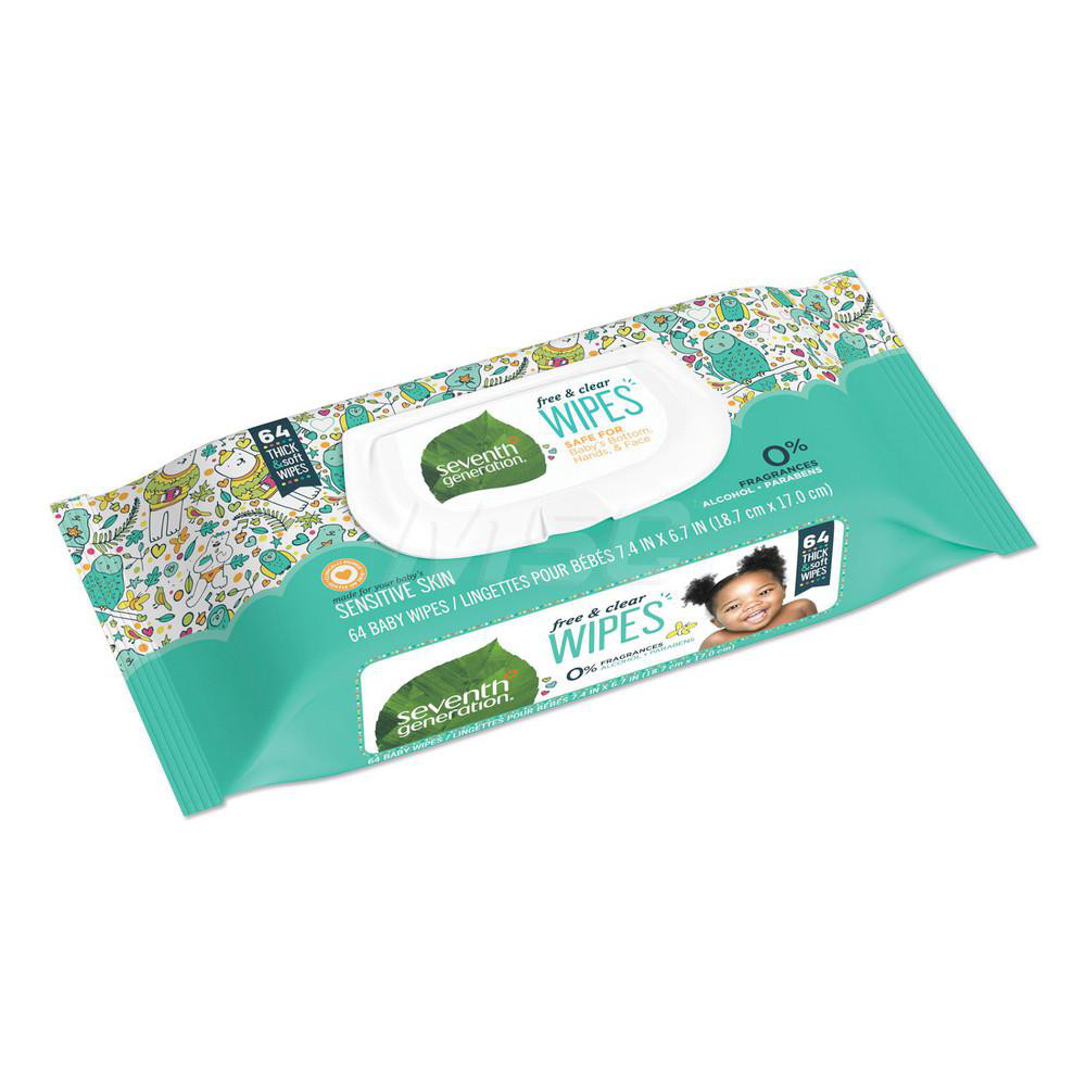 Seventh Generation Baby Wipes PreMoistened, 64 Ct MSC Industrial