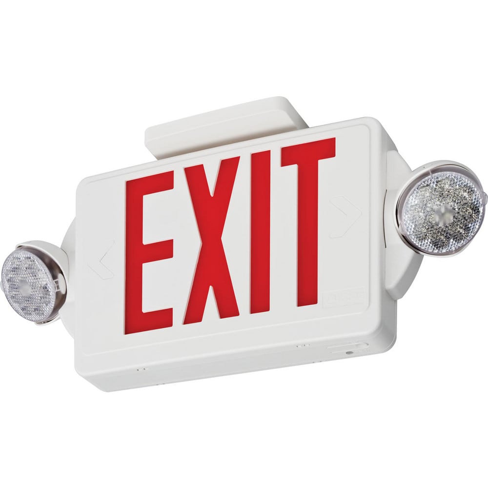 Combination Exit Signs; Mounting Type: Ceiling Mount; Surface Mount; Wall Mount ; Number of Faces: 2 ; Lamp Type: LED ; Number of Heads: 0