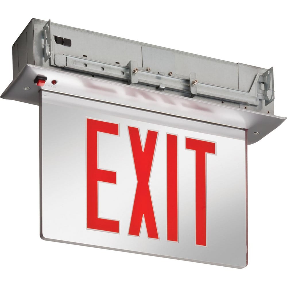 Combination Exit Signs; Mounting Type: Ceiling Mount ; Number of Faces: 2 ; Lamp Type: LED ; Number of Heads: 0