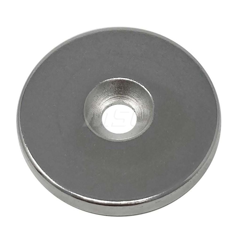 Rare Earth Disc & Cylinder Magnets; Rare Earth Metal Type: Rare Earth; Diameter (Inch): 1.000; Overall Height: 0.125 in; Height (Inch): 0.125 in; Maximum Pull Force: 30.0 lb; Maximum Operating Temperature: 180 0F; Finish: Nickel Plated; Grade: N42; Height