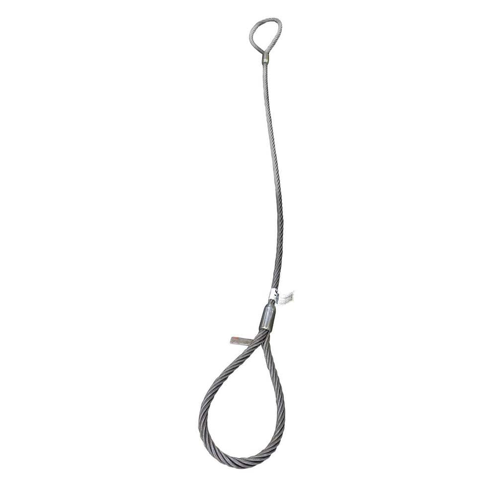Lift America - Eye & Eye Wire Rope Sling: 12' Long, - 16326761 - MSC  Industrial Supply