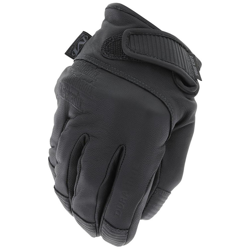 Cut, Puncture & Abrasion-Resistant Gloves: Mechanix Wear NSLE-55, Size X-Large, ANSI Cut A7, ANSI Puncture 5, Goatskin Leather Lined, Goatskin & Kevlar - Black, Textured Grip, Pair,       ANSI Abrasion 4