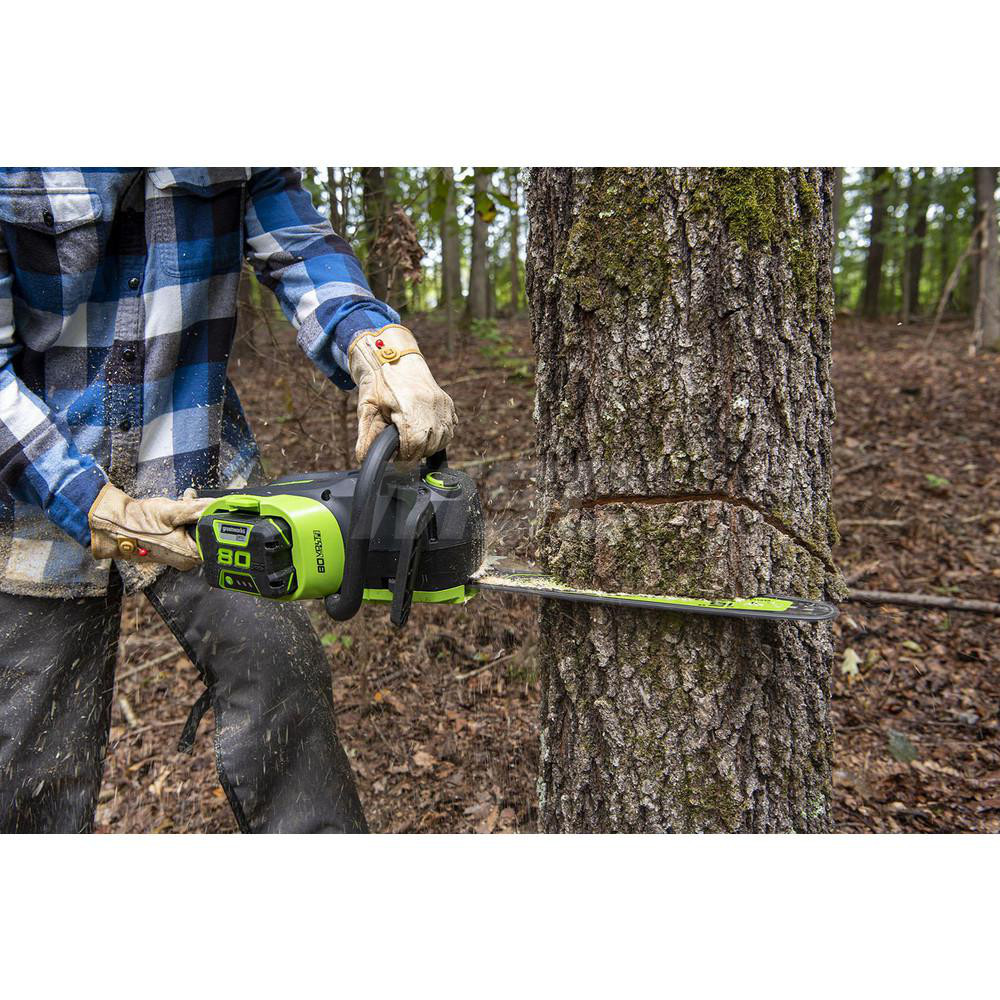 Greenworks Chainsaw 80V Battery, 16" Bar Length MSC Direct