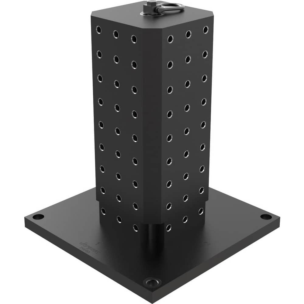 Fixture Columns; Column Shape: T-Style; Square Size: 5.8; Overall Height: 19 in; Base Width: 400 mm; Material: Aluminum; Overall Height (Inch): 19 in; Base Width (Decimal Inch): 400 mm; Base Length (mm): 400.0000; Base Thickness (Decimal Inch): 1.0000; Ba