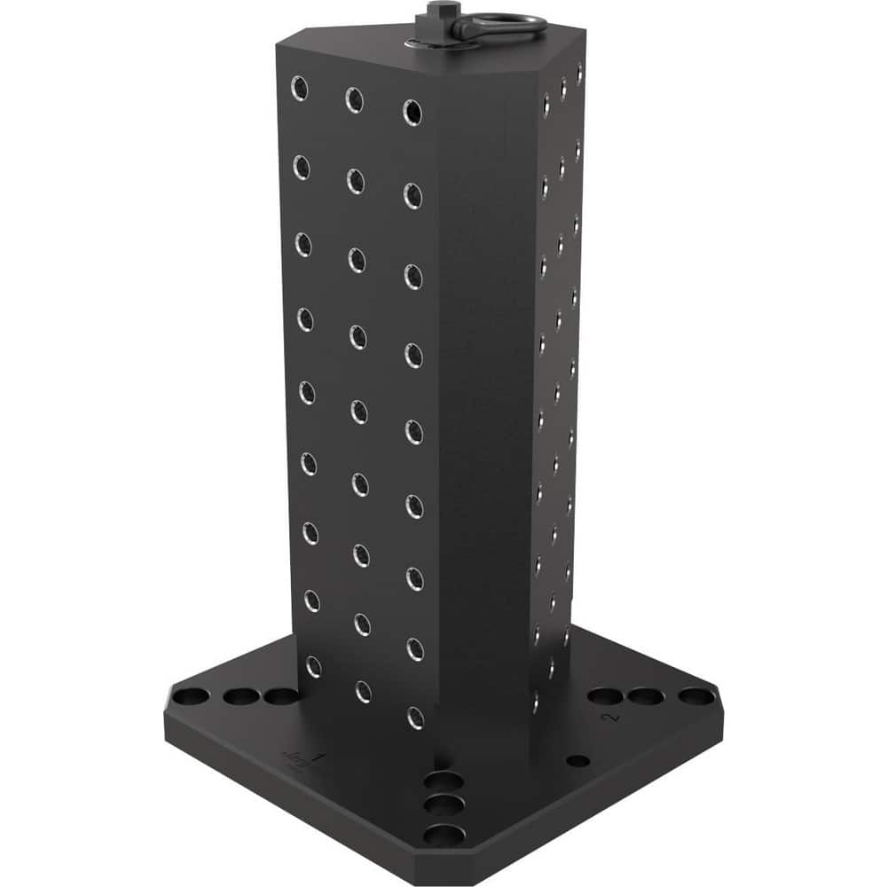 Fixture Columns; Column Shape: T-Style; Square Size: 5.7; Overall Height: 19 in; Base Width: 300 mm; Material: Aluminum; Overall Height (Inch): 19 in; Base Width (Decimal Inch): 300 mm; Base Length (mm): 300.0000; Base Thickness (Decimal Inch): 1.0000; Ba