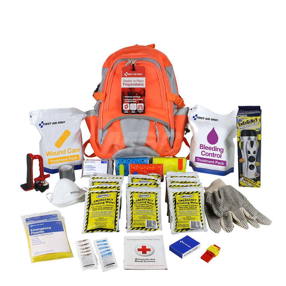Emergency Prep Kits; Kit Type: Shelter in Place ; Container Material: Fabric ; Overall Length: 7.00 ; Overall Height: 17.5 ; Overall Width: 13