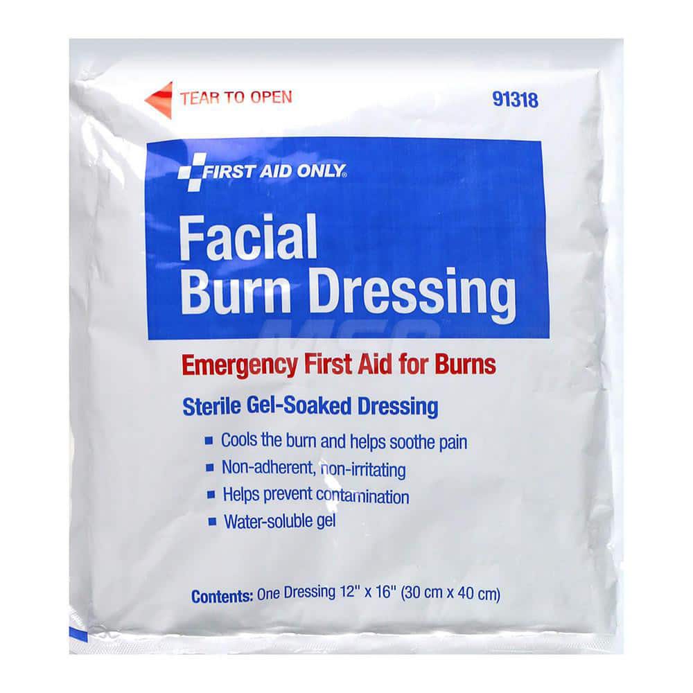 Bandages & Dressings; Dressing Type: Gel Soaked Burn Dressing ; Style: Facial ; Material: Gauze ; Form: Strip ; Dressing Size: Large ; Color: White