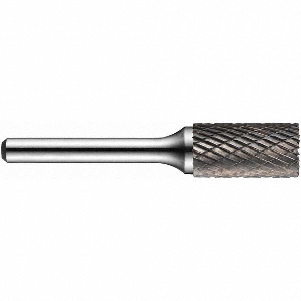 Precision Twist Drill SB-10SDC-L, 1/4" Cut Diam, 1/8" Shank Diam, Carbide Double Cut Cylinder w/ End Cut Burr - 1-11/16" OAL, 3/16" LOC