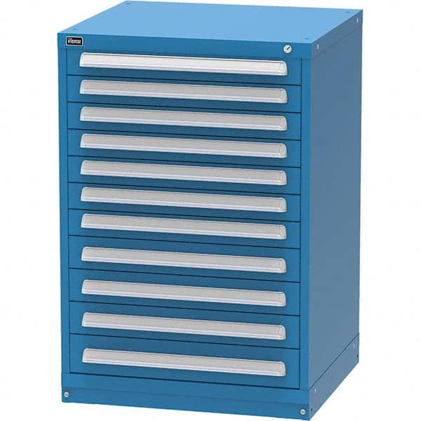 11 Drawer Bright Blue Steel Modular Storage Cabinet