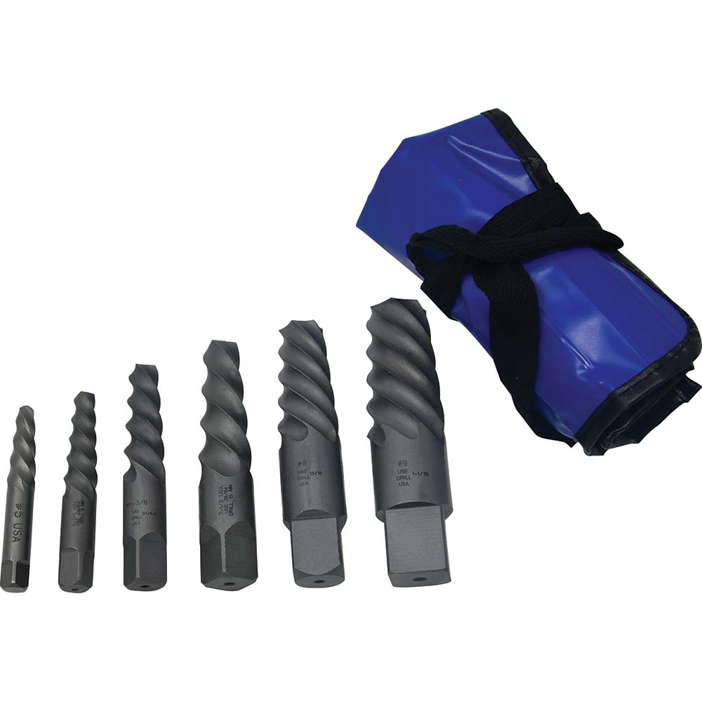 Screw Extractor Set: 6 Pc