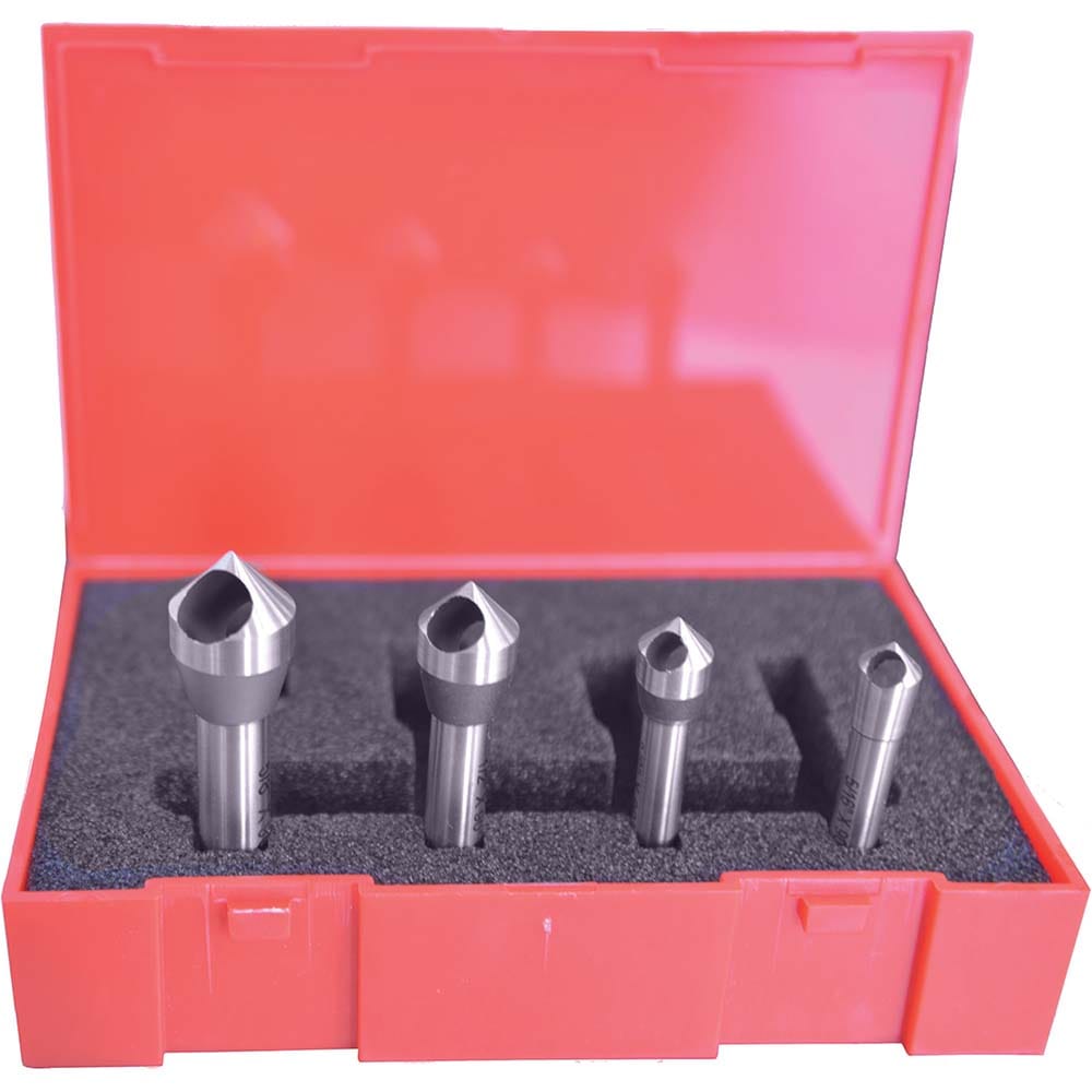 Cleveland C94590 Countersink Set: 4 Pc, 5/16 to 5/8" Head Dia, 90 ° Included Angle Image